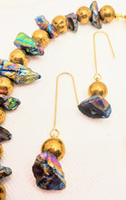 Load image into Gallery viewer, Iridescent Hematite Necklace and Earring Set with Bonus Pair of Earrings
