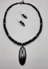 Load image into Gallery viewer, Black Beauty Pendant Necklace and Earring Set  (SOLD OUT)