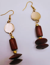 Load image into Gallery viewer, Cherry Wood Necklace and Earring Set!  One of a kind!