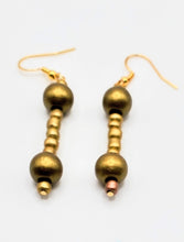Load image into Gallery viewer, Pink Druzy Agate (Semi-Precious Stone) , Glass and Wood Necklace and Earring Set