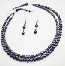 Load image into Gallery viewer, Perfect Purple Two Strand Necklace and Earring Set (ONLY ONE)