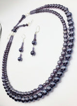 Load image into Gallery viewer, Perfect Purple Two Strand Necklace and Earring Set (ONLY ONE)