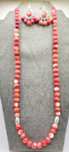 Load image into Gallery viewer, Red Rouge Necklace and Earring Set  (Only One)