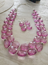 Load image into Gallery viewer, Purple Ice Necklae and Earring Set
