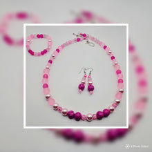 Load image into Gallery viewer, Honey If You Like Pink!  Necklace, Earrings and Bracelet Set  (ONLY ONE!)