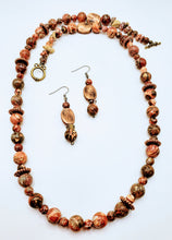 Load image into Gallery viewer, Leopard Design -Jasper (Semi-Precious Stone) Necklace and Earring Set