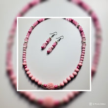 Load image into Gallery viewer, Pretty, Pretty Pink Necklace and Earring Set  (Only One!)