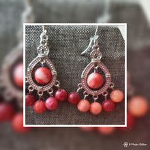 Load image into Gallery viewer, Red Rouge Necklace and Earring Set  (Only One)
