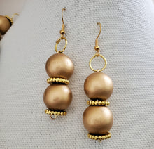 Load image into Gallery viewer, Royal Blue and Gold Bliss Necklace and Earring Set (Only Two Available)