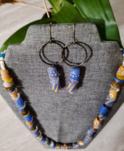Load image into Gallery viewer, African Krobo Bead Necklace and Earring Set ( PRICE REDUCTION)