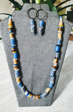 Load image into Gallery viewer, African Krobo Bead Necklace and Earring Set ( PRICE REDUCTION)