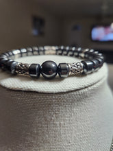 Load image into Gallery viewer, Purpose! Hematite and Metal Pendant Necklace and Bracelet  (Only One!)
