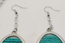 Load image into Gallery viewer, Turquoise Pendant Necklace and Earring Set
