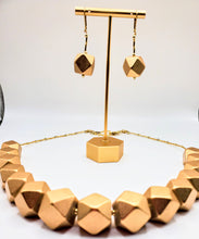 Load image into Gallery viewer, Good as Gold Necklace and Earring Set
