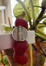Load image into Gallery viewer, Red and Silver Recycled Glass Bracelet  (Only One)
