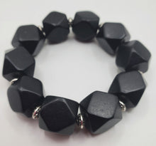 Load image into Gallery viewer, Black and Silver Bracelet
