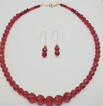 Load image into Gallery viewer, Red, Red, Red Necklace and Earring Set (Only One)
