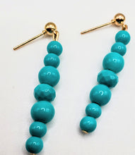 Load image into Gallery viewer, Turquoise Glass Necklace and Earring Set with Matching Bracelet  (ONLY ONE)
