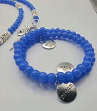 Load image into Gallery viewer, Heavenly Blue! Necklace, Earring and Charm Bracelet Set  (ONLY ONE)
