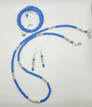 Load image into Gallery viewer, Heavenly Blue! Necklace, Earring and Charm Bracelet Set  (ONLY ONE)
