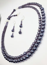 Load image into Gallery viewer, Perfect Purple Two Strand Necklace and Earring Set (ONLY ONE)
