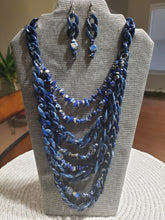 Load image into Gallery viewer, Blue Link and Lapis  Necklace and Earring Set  - Two Available!
