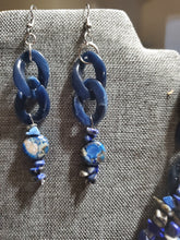 Load image into Gallery viewer, Blue Link and Lapis  Necklace and Earring Set  - Two Available!
