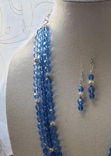 Load image into Gallery viewer, Blue Beauty  Three- Strand Necklace and Earring Set - LGA Collection
