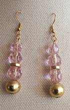 Load image into Gallery viewer, Romantic Pink Three Strand Necklace and Earring Set
