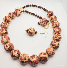 Load image into Gallery viewer, Walk on the Wild Side - Wooden Animal Print Necklace and Earring Set  PRICE REDUCTION!
