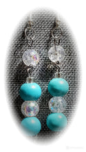 Load image into Gallery viewer, Elegant Aqua Three Strand Necklace and Earring Set
