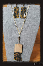 Load image into Gallery viewer, Leopard Print Pendant Necklace and Earring Set - Only One!
