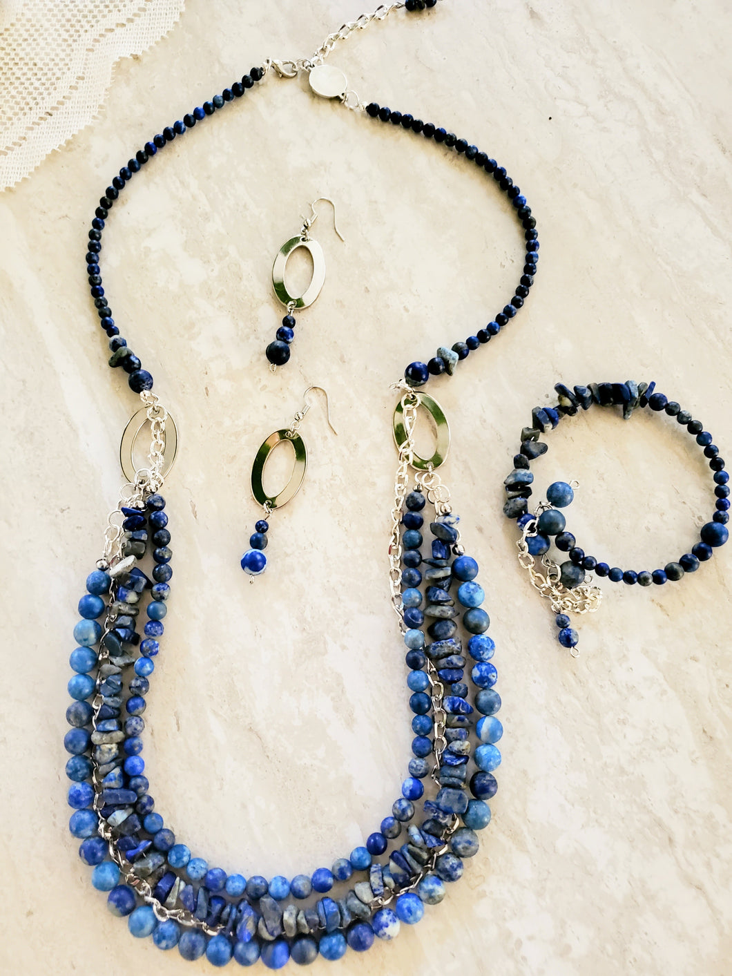 Blue Lapis (Necklace/Earring/Bracelet Set) - Only One!   PRICE REDUCTION!