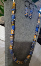 Load image into Gallery viewer, African Krobo Bead Necklace and Earring Set ( PRICE REDUCTION)
