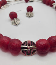 Load image into Gallery viewer, Get Red-y - Necklace and Earring Set
